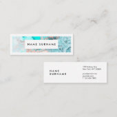 芸術家の大理石の金ゴールドの水彩画の小型名刺 スキニー名刺 (正面/裏面)