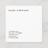 芸術家の大理石の青い水彩画の正方形の名刺 スクエア名刺 (裏面)