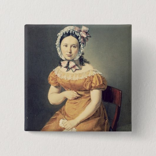 芸術家の妻Catharine 1825年 缶バッジ (正面)