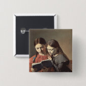 芸術家の姉妹Signeおよびアンリエット 缶バッジ (正面&裏面)