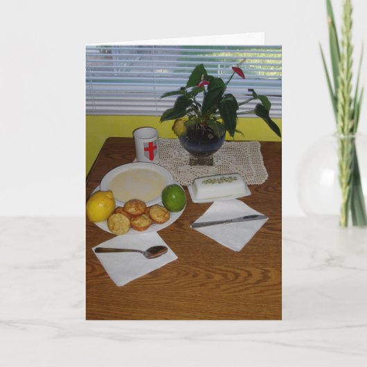 「芸術家の朝食」誕生日カード カード (正面)