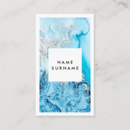 芸術家の水の水彩画の縦の名刺 名刺