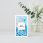 芸術家の水の水彩画の縦の名刺 名刺 (スタンド正面)