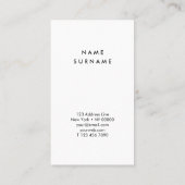 芸術家の水の水彩画の縦の名刺 名刺 (裏面)