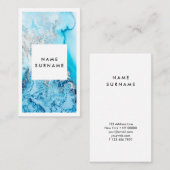 芸術家の水の水彩画の縦の名刺 名刺 (正面/裏面)