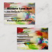 芸術家の用具の写真撮影 名刺 (正面/裏面)