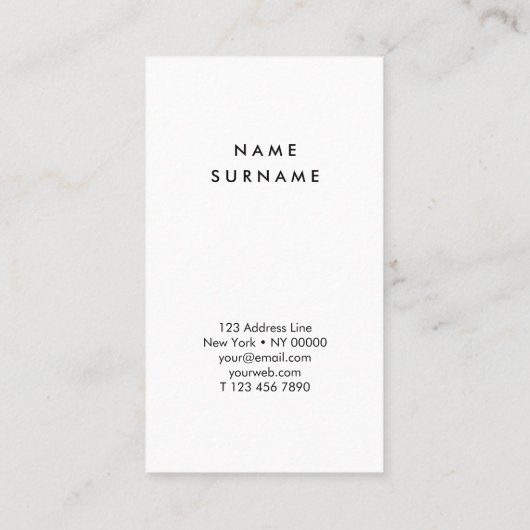 芸術家の真新しい金ゴールドの水彩画の縦の名刺 名刺 (裏面)