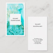 芸術家の真新しい金ゴールドの水彩画の縦の名刺 名刺 (正面/裏面)