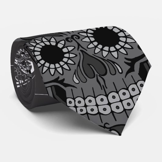 芸術家の砂糖のスカルによって描かれるオリジナル ネクタイ (ロール)