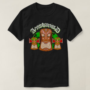 芸術家の統一されたな三重のTikiのマスク Tシャツ