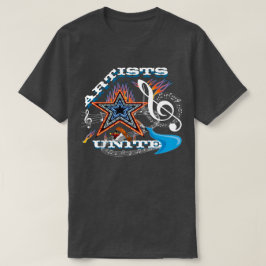 芸術家の統一されたな音楽 Tシャツ