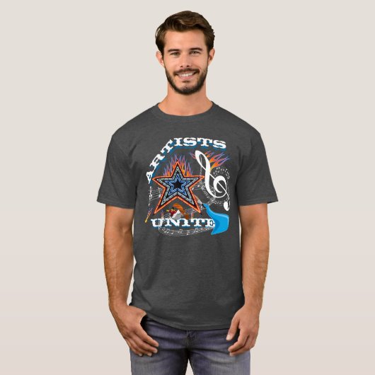 芸術家の統一されたな音楽 Tシャツ (正面フル)