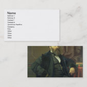 芸術家の自画像、1869年(キャンバスの油) 名刺 (正面/裏面)