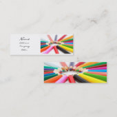 芸術家の鉛筆のクレヨン スキニー名刺 (正面/裏面)