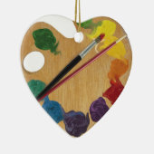 芸術家の` sのパレットのカラーホイール セラミックオーナメント (右)