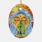 芸術家のAnjaliの~の年齢11の~インド セラミックオーナメント (正面)