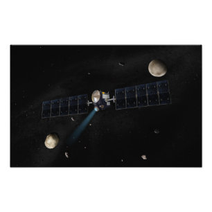 芸術家のorbiの夜明けの宇宙船の概念 フォトプリント