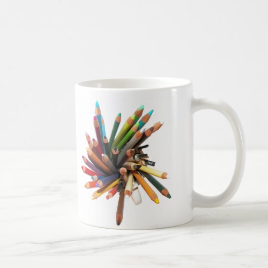 芸術家は油の鉛筆を着色しました コーヒーマグカップ (右)