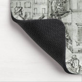 芸術家を訪問する馬上のミケランジェロ マウスパッド (コーナー)