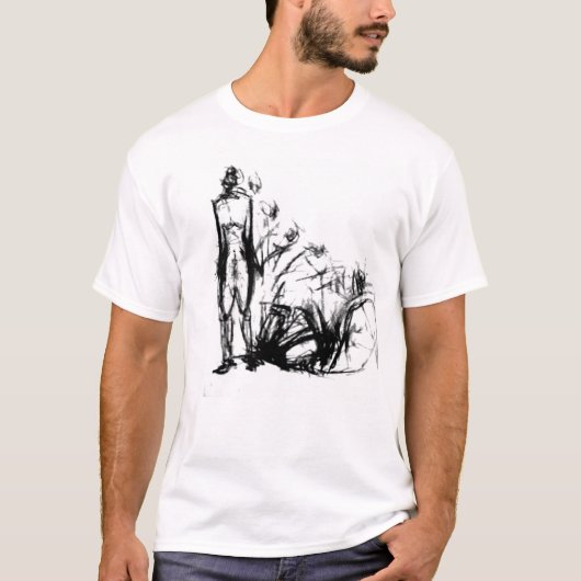 芸術家シリーズ(爆発された姿のスケッチ) Tシャツ (正面)