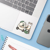 芸術家ブタのインプロビゼーションウォーカーでの絵画 シール (ノートパソコンとiPhone)