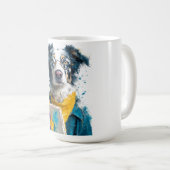 芸術家犬の肖像画 コーヒーマグカップ (正面右)