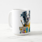 芸術家犬の肖像画 コーヒーマグカップ (正面左)