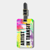 芸術家送信中に-完全で創造的な旅行ラベル ラゲッジタグ (正面縦)