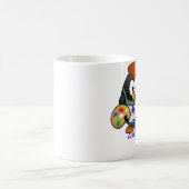 芸術家: かわいく、おもしろいなペンギンの芸術家のマグ コーヒーマグカップ (中央)