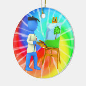 芸術家 セラミックオーナメント (左)