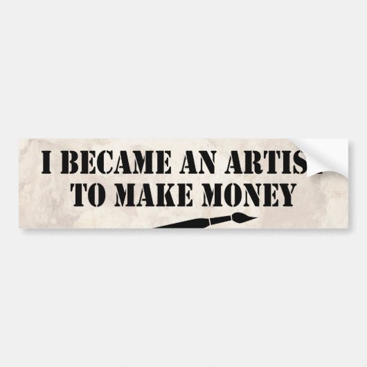 芸術家 バンパーステッカー (正面)