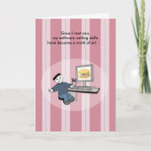 芸術家-誕生日としてソフトウェアエンジニア カード (正面)