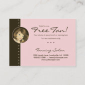 芸術家VIPクラブカードにかわいらしいピンクの女性を構成して下さい 割引カード (裏面)