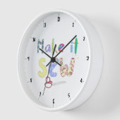 芸術工芸品で縫う 壁時計 (傾斜)