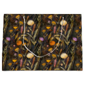 芸術工芸品スコットランドのアザミと野生の花 ラージペーパーバッグ (正面)