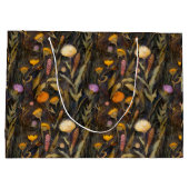 芸術工芸品スコットランドのアザミと野生の花 ラージペーパーバッグ (裏面)