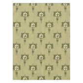 芸術工芸品ミッションスタイルホワイトフローラルパターン テーブルクロス (正面)