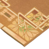 芸術工芸品、工芸品、ミッションスタイルの葉 ショートテーブルランナー (コーナー)