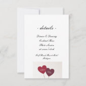 芸術的でエレガントな結婚式の招待状 (裏面)