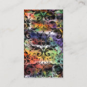 芸術的でグランジなダマスク織 名刺 (裏面)