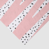 芸術的でシックなピンクのジグザグ形及び抽象的な三角形 薄葉紙 (詳細)