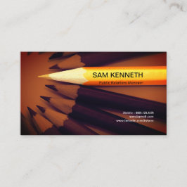 芸術的で創造的でカラフルな鉛筆PRの名刺 名刺