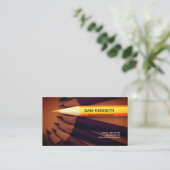 芸術的で創造的でカラフルな鉛筆PRの名刺 名刺 (スタンド正面)