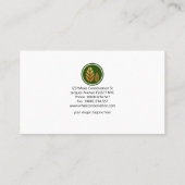 芸術的で創造的なシロナガスクジラの波の自然保護運動家 名刺 (裏面)