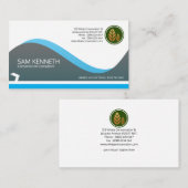 芸術的で創造的なシロナガスクジラの波の自然保護運動家 名刺 (正面/裏面)