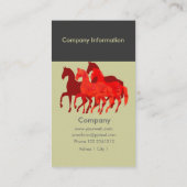 芸術的で容易で   カスタムな水彩画の魔法の馬 名刺 (裏面)