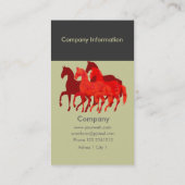 芸術的で容易で カスタムな水彩画の魔法の馬 名刺 (裏面)