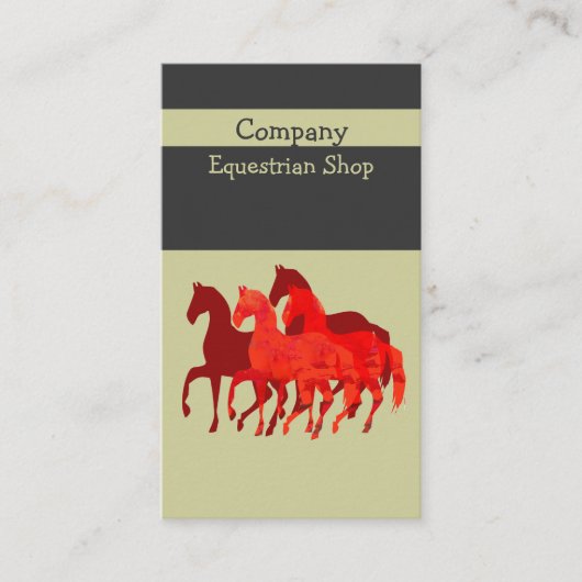 芸術的で容易で   カスタムな水彩画の魔法の馬 名刺 (正面)