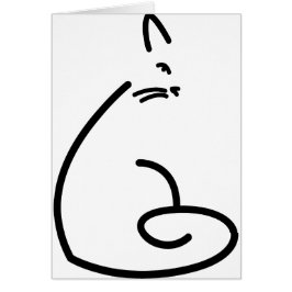 芸術的で渦巻形のな猫のシルエット