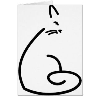 芸術的で渦巻形のな猫のシルエット